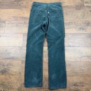 Vintage Levis Corduroy Pants Forest Green Straight Leg White Tab